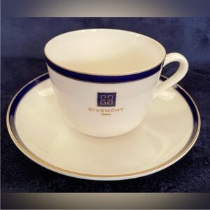 1 Set GIVENCHY Cobalt & Gold Trim Cup and Saucer